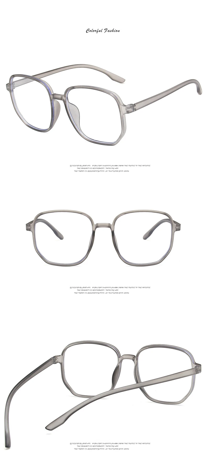 Fashion Transparent Computer Glasses Frame Women Men Anti Blue Light Square Eyewear Blocking Glasses Spectacle Eyeglasses Trend (7)