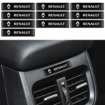 

10X 3D Car Styling Decorative Epoxy Resin Emblem Badge Sticker Decals For Renault Megane 2 3 Duster Logan Clio Laguna 2 Captur