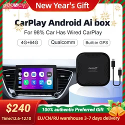 Carlinkit – boîtier Ai CarPlay sans fil, Android 9.0, Qualcomm, 128G, WIFI, Netflix, GPS, 4G, pour 98% modèles de voitures 