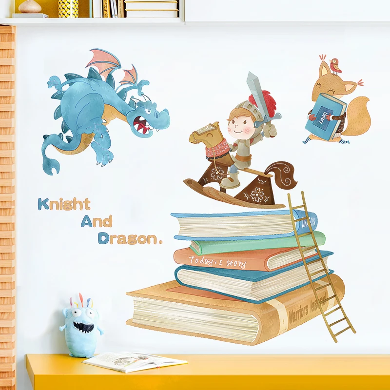 

Cartoon Dragon Wall Sticker Children's Room Decor Bedroom Baby Nursery Kids Rooms Boys Decoration Vinyl