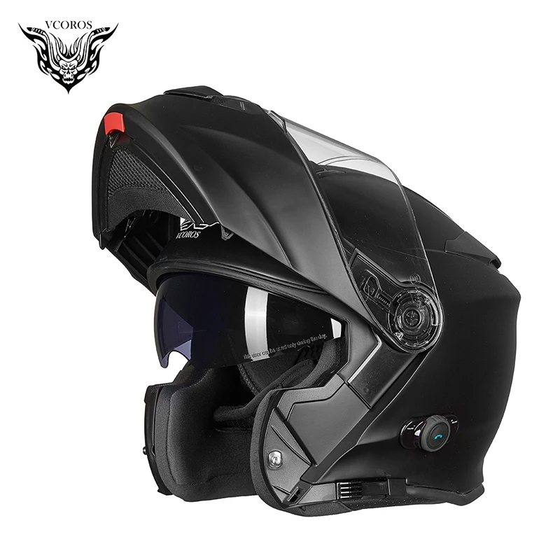 US $216.00 Vcoros V271 Waterproof Bluetooth Flip Up Motocycle Helmet With Breathable liniing Man Woman capacete de motocicleta