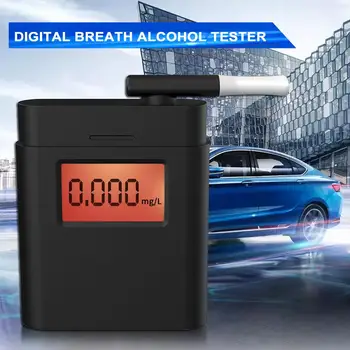

Professional Alcohol Tester Police Digital Alcohol Tester Breath Analyzer Breathalyzer Test LCD Detector Precaution