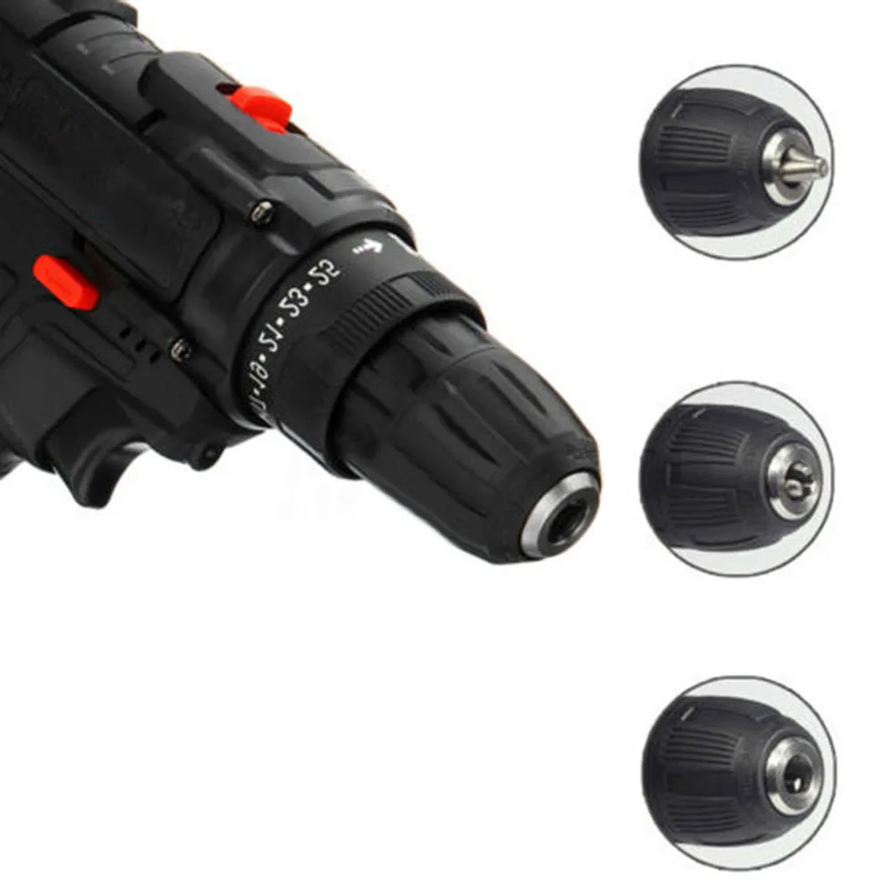 12V 2-Скорость Электрическая аккумуляторная дрель-шуруповерт инструмент для ремонта с литий-ионным Батарея комплект 1* Электрическая дрель 1* Батарея 1* Зарядное устройство