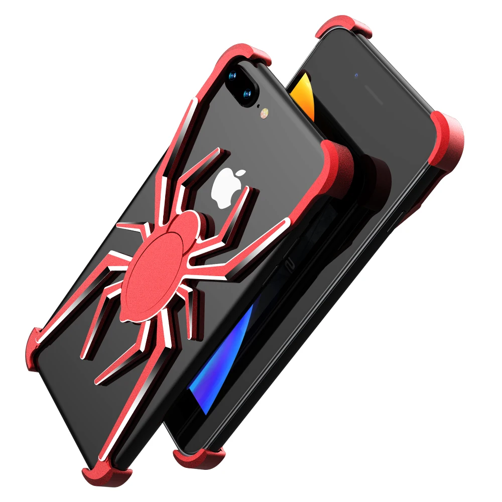 Противоударный защитный чехол для телефона с изображением паука для iphone 7, 7 plus, 8, 8 plus, силиконовый гибридный жесткий чехол из поликарбоната