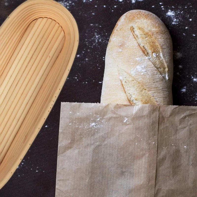 17Inch Rattan Lining and Bread Proofing Basket- Proofing Basket for Making Beautiful Bread with Scraper
