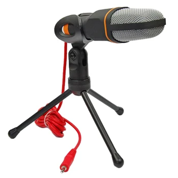 

SF666 3.5mm Audio Wired Stereo Condenser Microphone Handheld Studio Microphone Condenser For PC Chatting Singing Karaoke Laptop