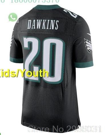 Philadelphia A+++ качество Brian Dawkins 20 86 Zach Ertz Alshon Jeffery 17 Nick Foles 9 Jason Kelce Eagles jersey - Цвет: for kids youth