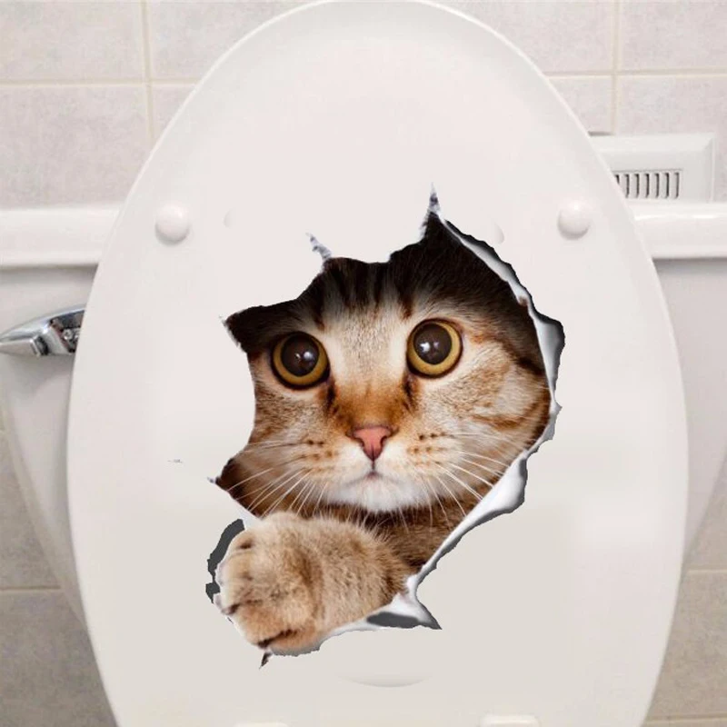 1 шт. 3D наклейки в виде кошки | Дом и сад