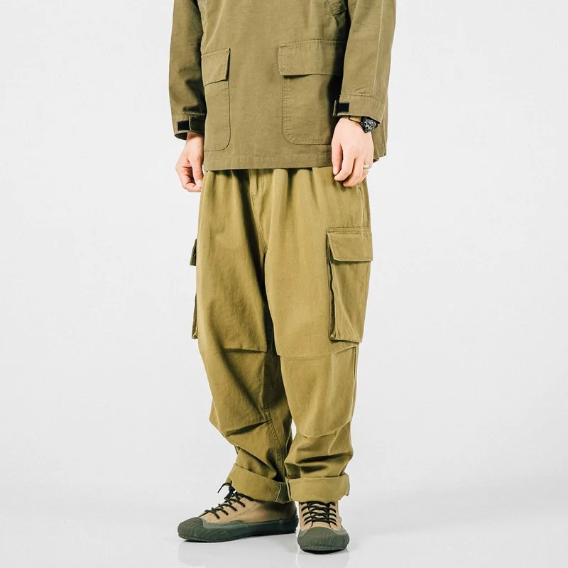 

Tang Mu Cool Spring Clothing New Products Casual Pants Street Bib Overall Japanese-style Retro Trend Multi-pockets Loose-Fit Str