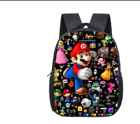 as pictures 12 дюймов Супер Марио Smash Bros Детские школьные ранцы для мальчиков и девочек Ранец детский сад Книга сумка - Цвет: as pictures