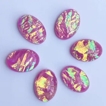 

Resin Stone Diameter 13x18mm Oval 7# high-quality Cabochon Dome Flat back beads DIY Jewelry Finding Cameo Pendant Setting