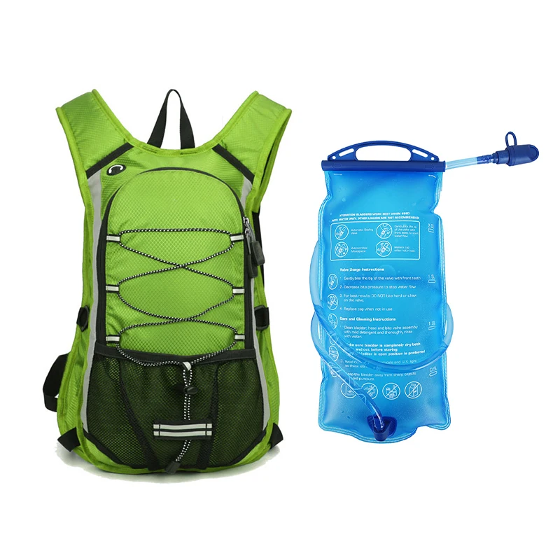 Рюкзак для кемпинга, пешего туризма, бега, велоспорта, гидратационный рюкзак, 2л, розовый/зеленый/синий, походный рюкзак