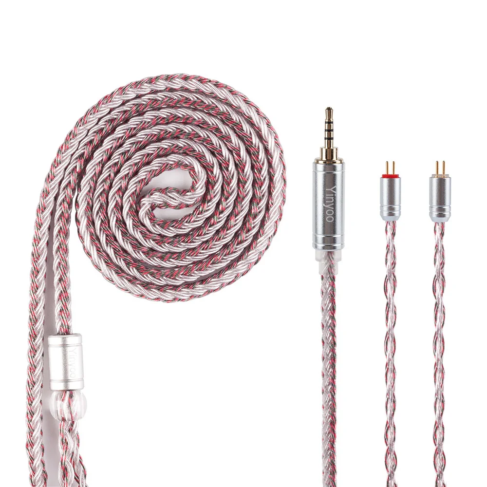 Yinyoo 16 Core High Purity Silver Plated Cable 2.5/3.5/4.4MM With MMCX/2PIN/QDC Connector ZS10 Pro AS10 AS16 AS12 ZSN PRO C12