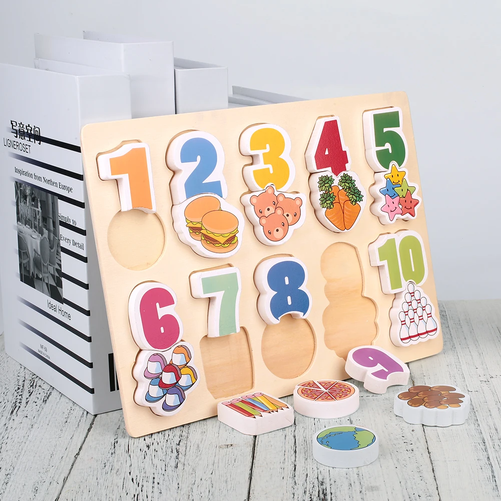 Ephex Durable Wooden Education Learning Board Novelty 2 in 1 Beginning Ability 3d Puzzle Practical Geometric Model