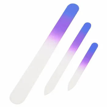 

3Pcs/Set Professional Crystal Glass Nail Art Files Double Sided Purple/Pink Manicure Buffering Set Women Nail Beauty Tools