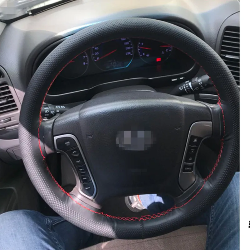 Чехол рулевого колеса автомобиля DIY PU ручная строчка для Geely Vision SC7 MK CK Cross Gleagle Englon