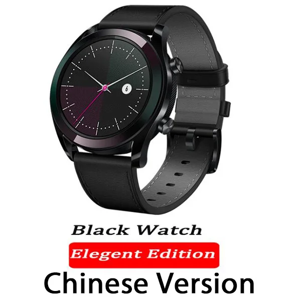 Huawei Watch GT Смарт часы Поддержка gps 14 дней Срок службы батареи 5 атм водонепроницаемый телефонный Звонок трекер сердечного ритма для Android iOS - Цвет: black elegent