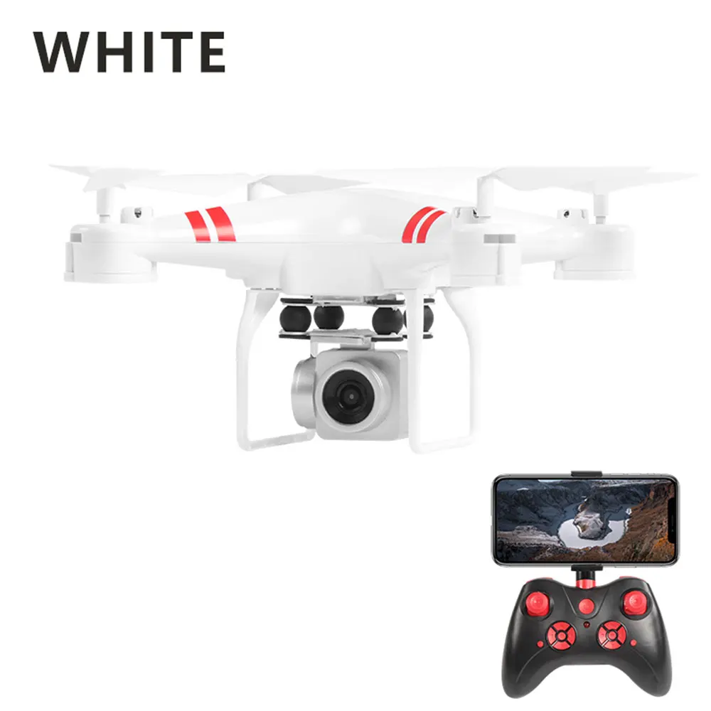 Белый KY101 дрона с дистанционным управлением с Камера 2,4G 4CH 6-Axis HD с Камера Широкий формат Карманный Дрон для селфи Профессиональный складной Квадрокоптер дистанционного управления трутень - Цвет: Белый