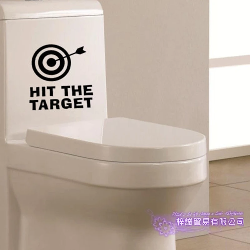 Dctal Toilet Target WC Commode Funny Sex Girl Sticker Power Decal Posters Vinyl Wall Decals Parede Decor Mural