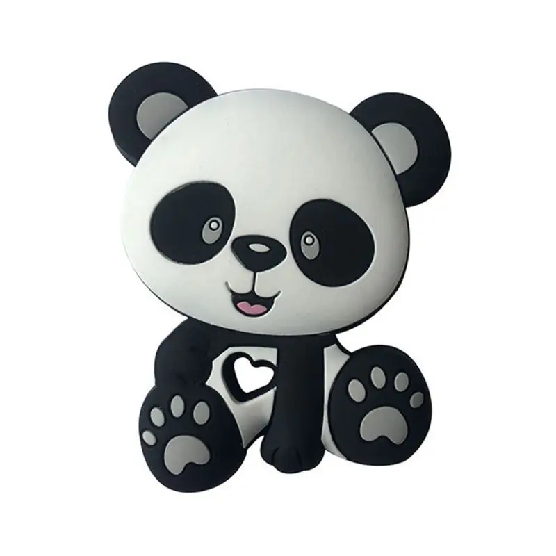 Baby Toys Silicone Teether Pacifier Panda Beads Teething DIY Chain Biting Chew Pendant for Children Infants