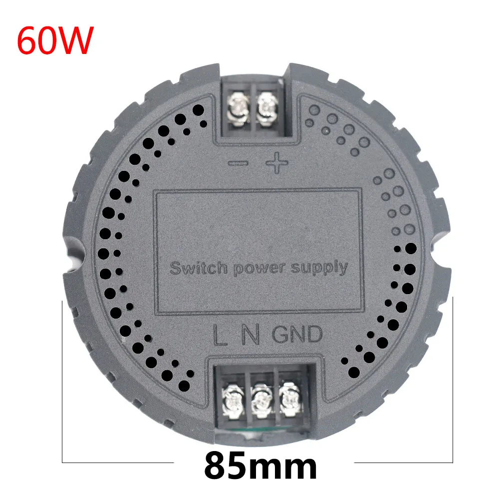 60W Ha Condotto Il Driver Ac220V Per Dc12V Adattatore Rotondo Driver Converter Per Led Di Alimentazione Dc12V Trasformatori Di Luce Per Led Striscia