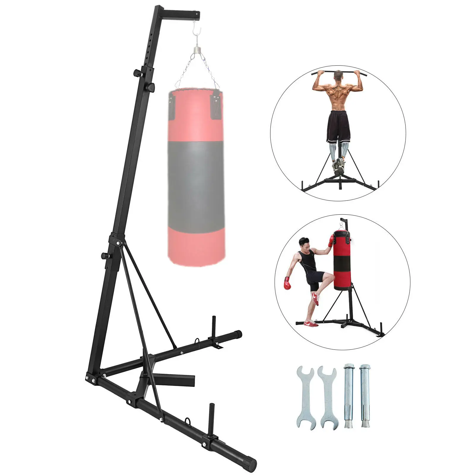 BBE Height Adjustable Folding Punch Bag Stand