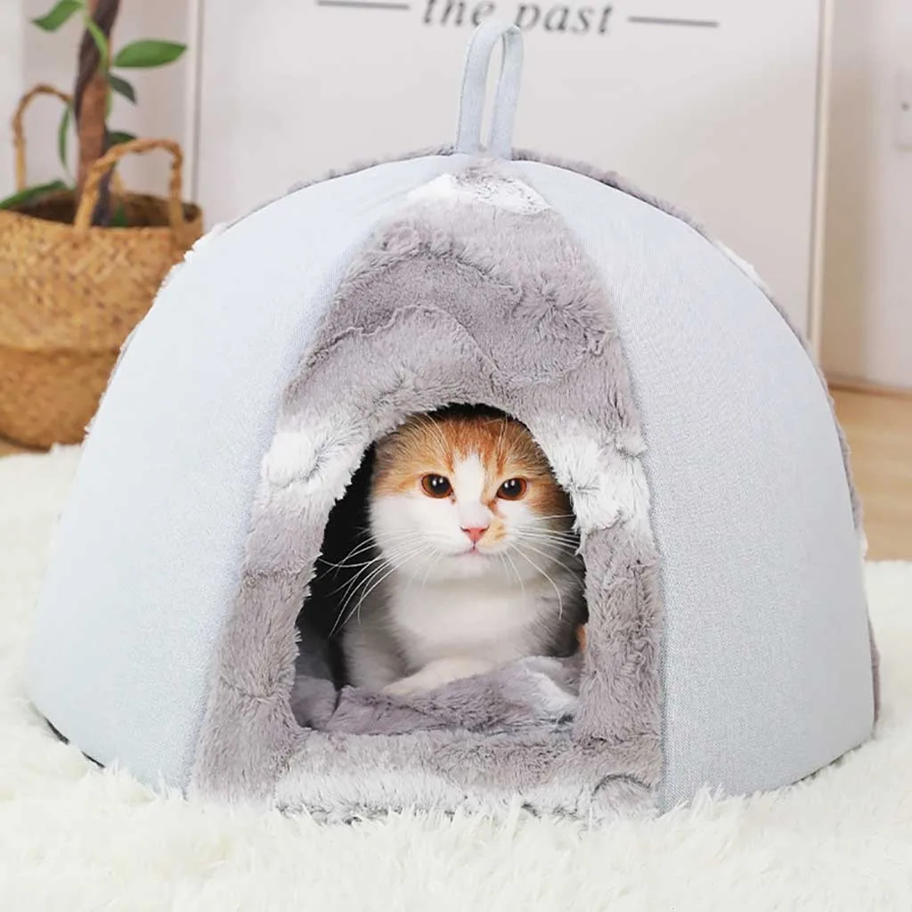 Gatos товары para mascotas для домашних животных, собак, cama gato, палатка, домик, питомник, зимнее теплое гнездо, мягкий складной коврик для сна, товары для кошек