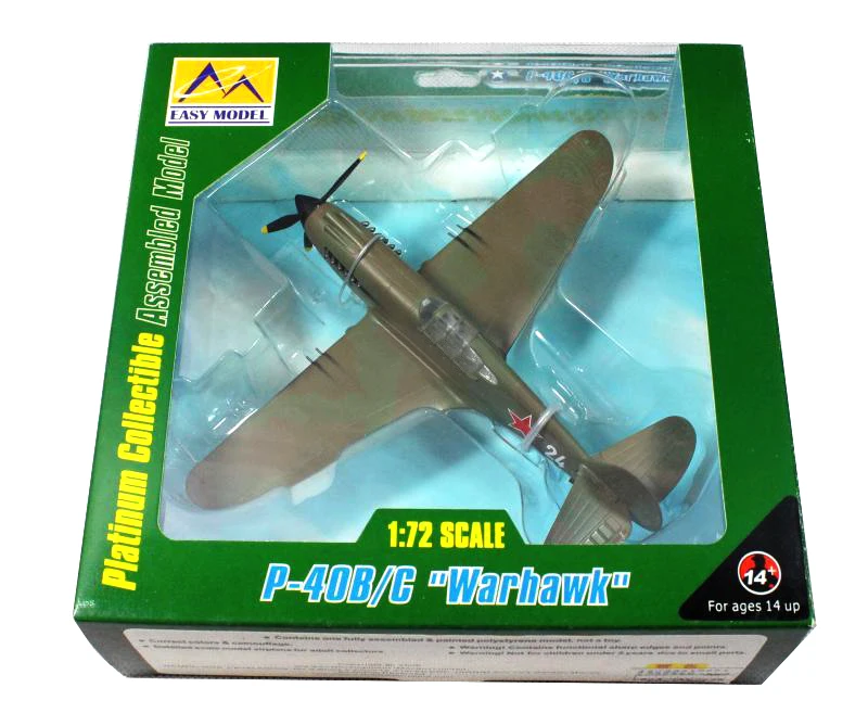 Трубач 1/72 Второй мировой войны Советская модель истребителя Р40 37206 Готовая модель продукта