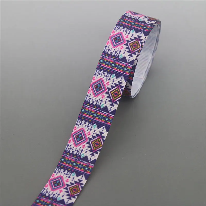 DHK 50 ярдов ацтекский, племенной напечатан Grosgrain ленты ленточный аксессуар Hairbow Головные уборы украшения «сделай сам» оптом OEM S1149