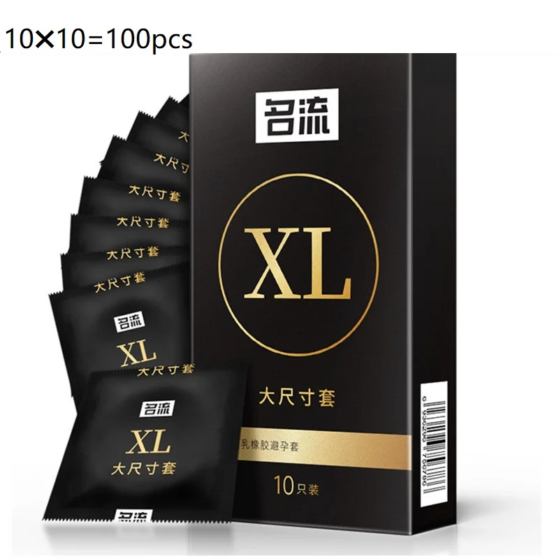 Large condom cover 100pcs width 55mm plus size ultra-thin large oil volume adult erotic male products | Красота и здоровье
