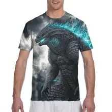 Г. Mr. Q пользовательские Godzilla фигурки футболки мужские Круглый вырез черные футболки Godzilla Vs King Kong одежда повседневные Модные топы