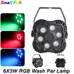 Lumière LED RGB Par, 6x3w, DMX512, pour DJ, Disco, fête, Bar stroboscopique, mariage, noël, Club 