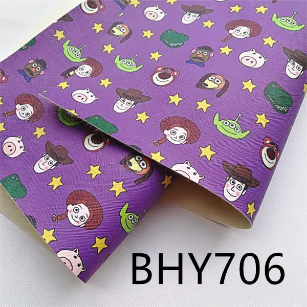 BHY706 10 шт./20*33 см принт искусственная кожа винил BHY667 - Цвет: BHY706