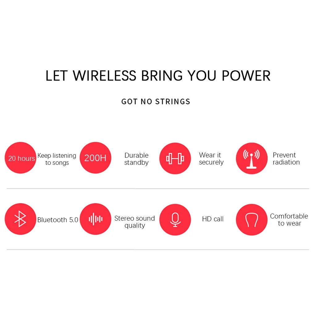 Для беспроводных bluetooth наушников 260MH емкость батареи ANeckband Blueteeth 5,0 звукопоглощающие наушники Беспроводная стереогарнитура