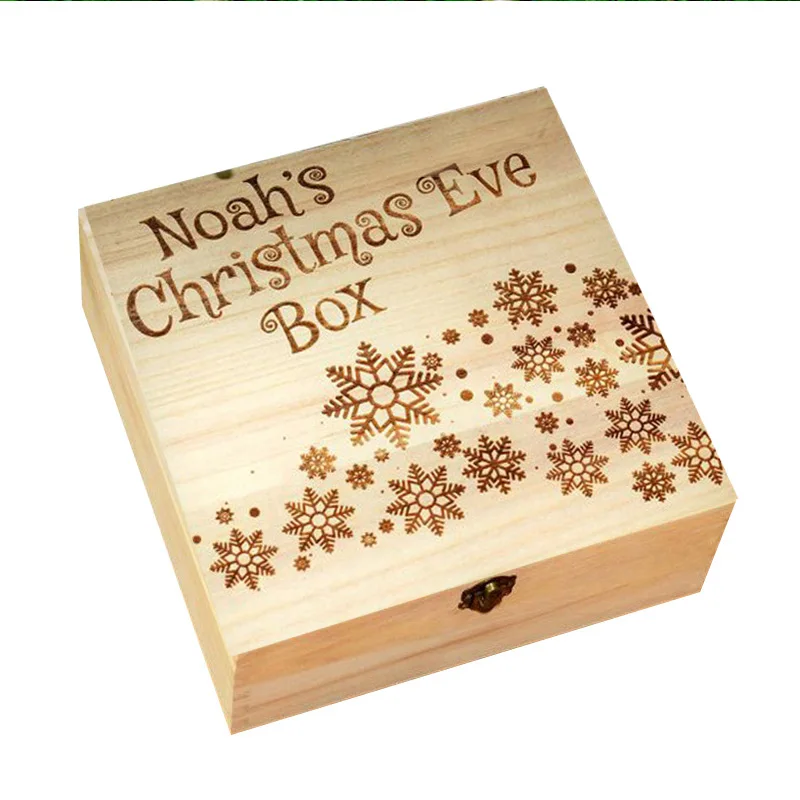 Коробка для хранения в канун Рождества деревянная резьба Рождественская