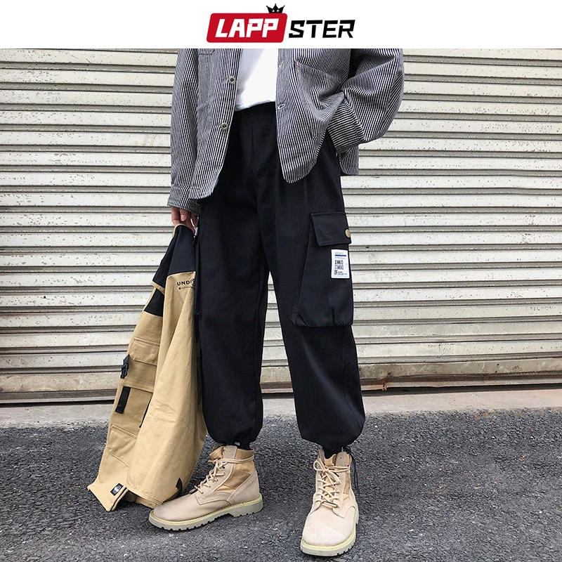 LAPPSTER Мужские Streetwear бегуны Брюки 2019 Mens Hip Hop Black Тренировочные штаны мужчины