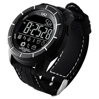 

UU Bluetooth Smart Watch Waterproof Outdoor Sport watch For IOS Android SmartPhone Passameter Remote Control Black