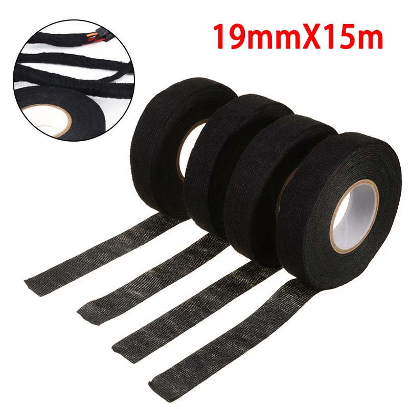 

4 Roll 15M Tape Heat-resistant Wiring Insulating Tape Wire Electrical Wiring Harness Self-Adhesive Cable Protection