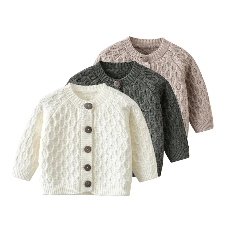 Kids Girls Baby Knitted Cardigan Jacket Coat Jumper Sweater Outwear Pullover Top