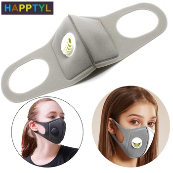 

HAPPTYL 1Pcs Sponge Masks with Breathing Valve, Washable Double-layer Filtration Mask