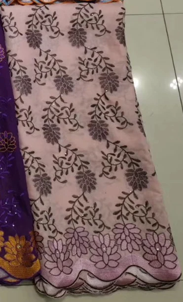 light pink Новое поступление нигерийские бордовые кружевные ткани высокого качества Африканский французский Тюль кружевная ткань для женского платья с бисером - Цвет: light pink