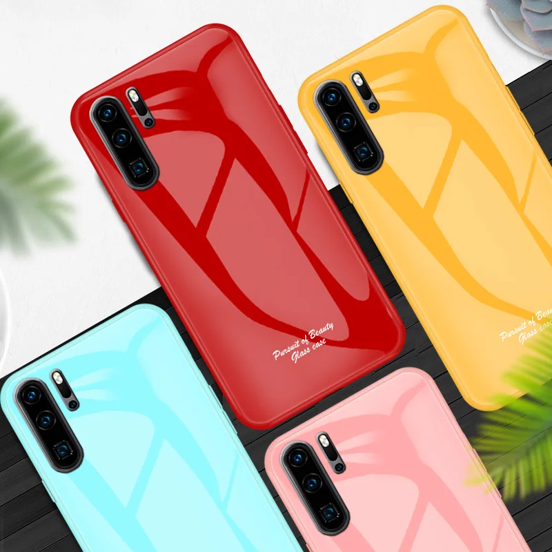 Macaron стеклянный чехол для huawei P30 Pro, Модный милый Противоударный задняя крышка для huawei P30Pro, задняя крышка для телефона 6,47 дюйма