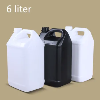 

6 liter plastic bottle F-Style container HDPE good sealing refillable bottle with Tamper Evident Lid high qualitly