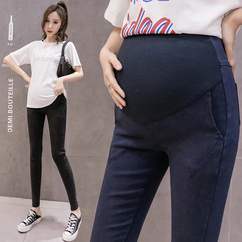 Autumn Stretch Denim Maternity Skinny Jeans Adjustable Belly Pants for Pregnant Women Spring Pregnancy Trousers Premama maternity jeans