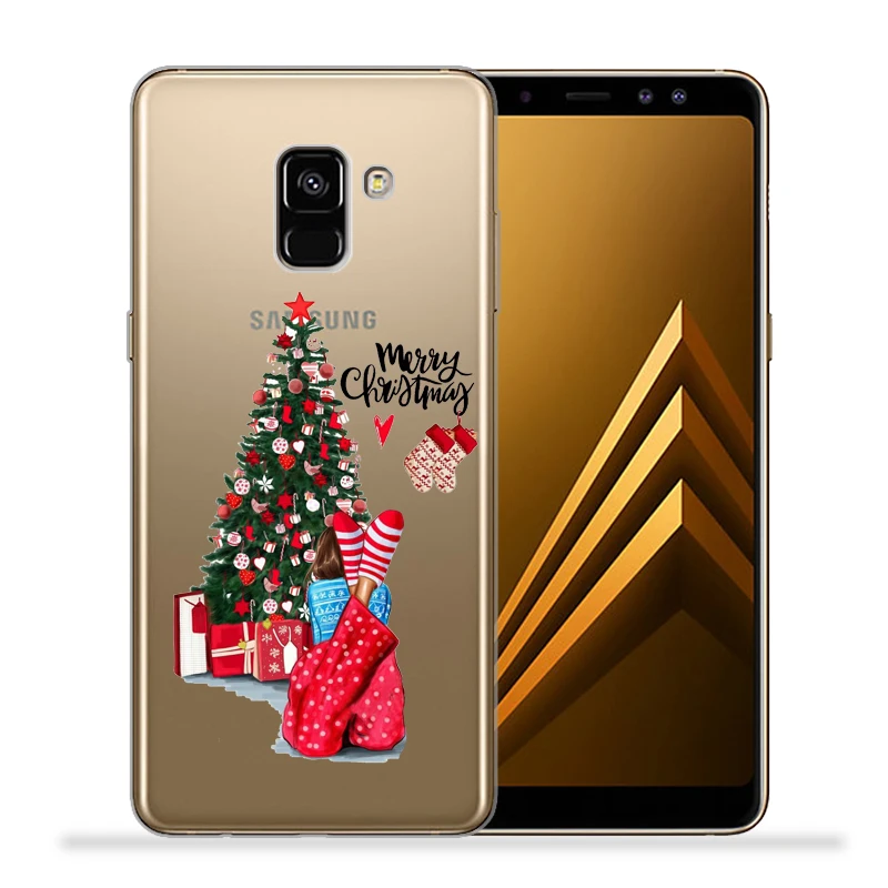 Рождественский Модный чехол для телефона с изображением девушки дерева Samsung Galaxy