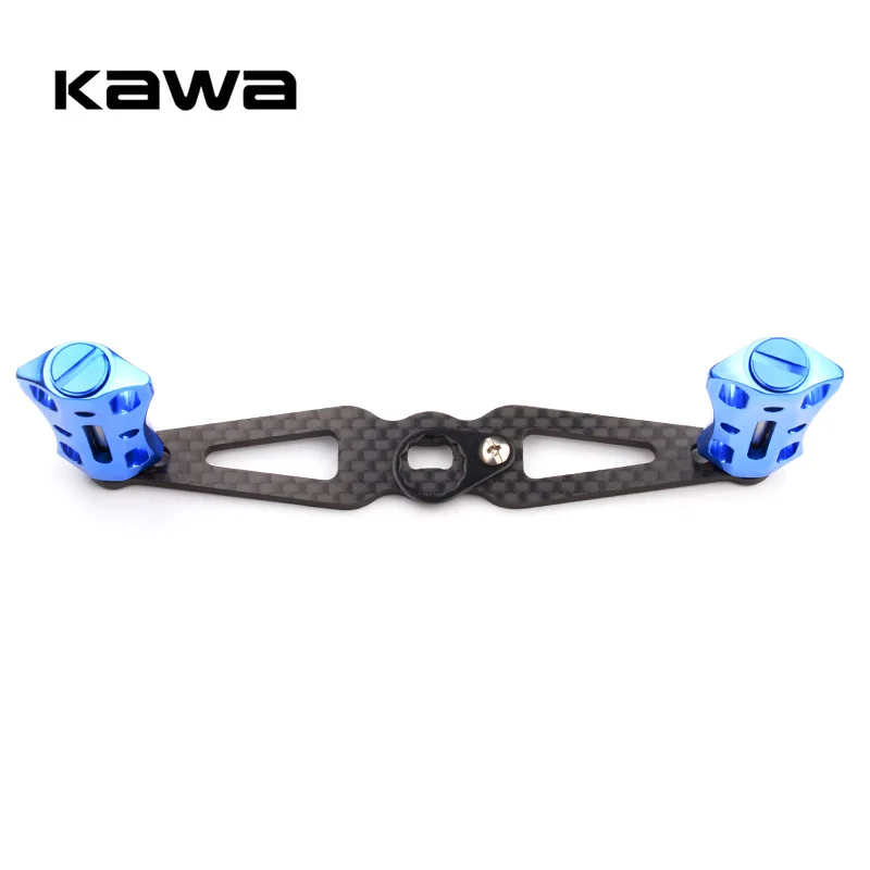 Kawa1pc Fishing Reel Handle Carbon Fiber Handle With Alloy Knob Rocker Accessory Hole size 8X5/7x4mmm Suit for A / D /S