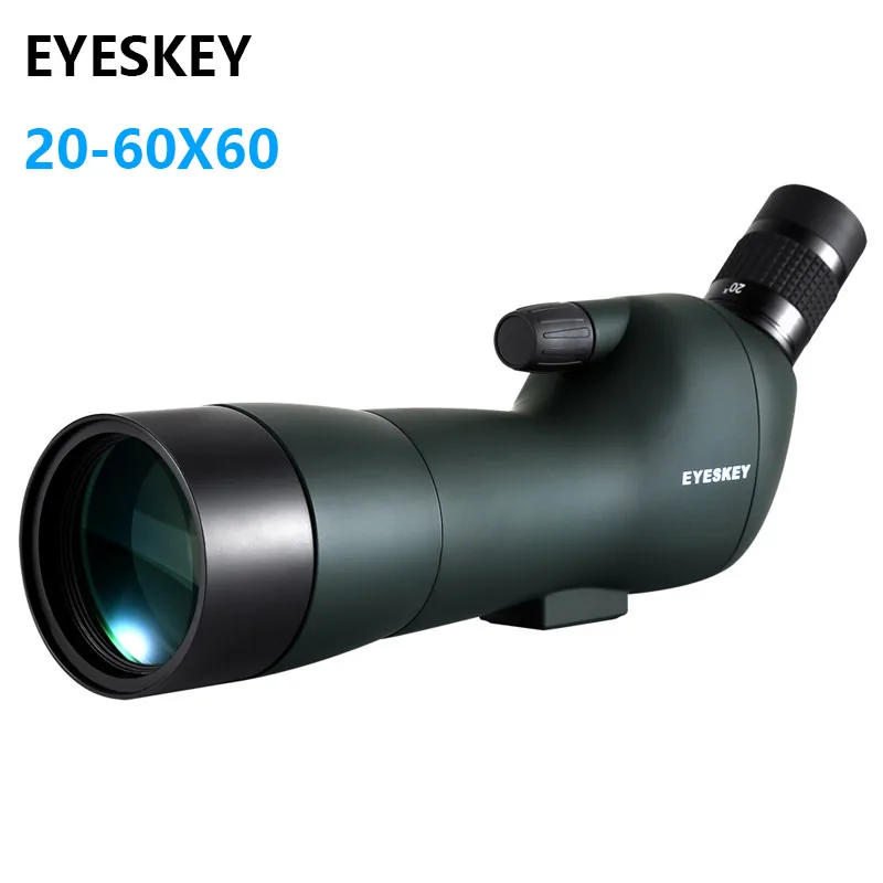 

Eyeskey Waterproof Angled 20-60x60mm Spotting Scope Zoom Monocular Outdoor Telescopes w/Tripod for Birdwatch Hunting