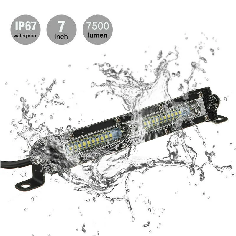 

LED Work Light Ultra-thin Spotlight Lamp Bar Flood & Spot Combo Beam Waterproof