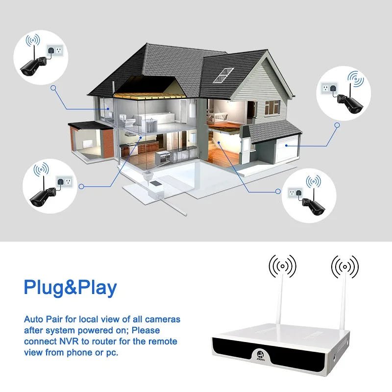 NVR комплект H.265 4CH 1080P беспроводная Wifi домашняя камера безопасности комплект системы 2MP уличная CCTV ip-камера P2P видеонаблюдение камера