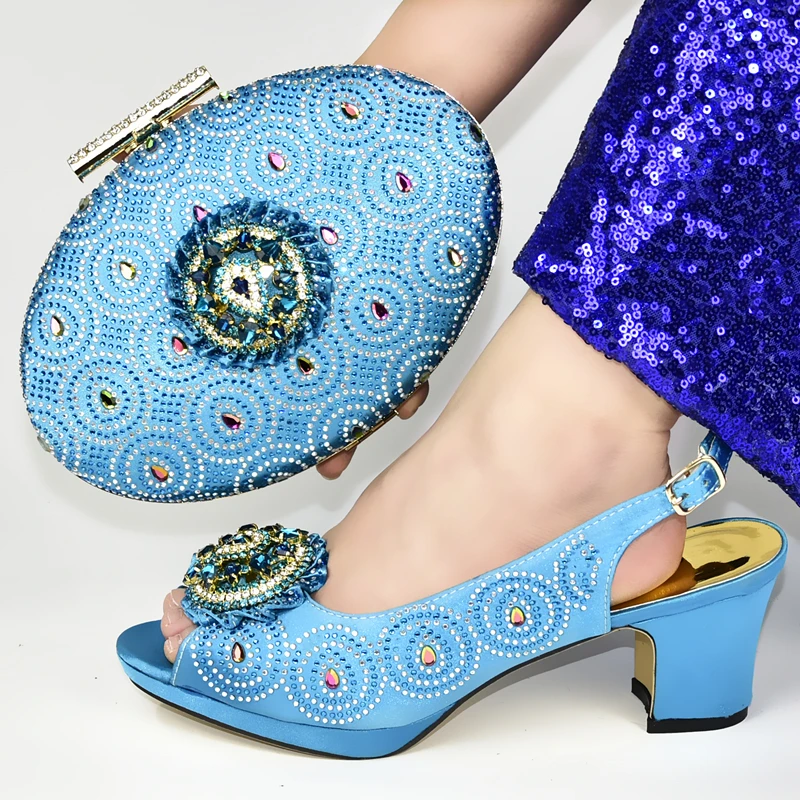 Glamorous Italian Shoes and Bag Set decorated with stones – Milvertons